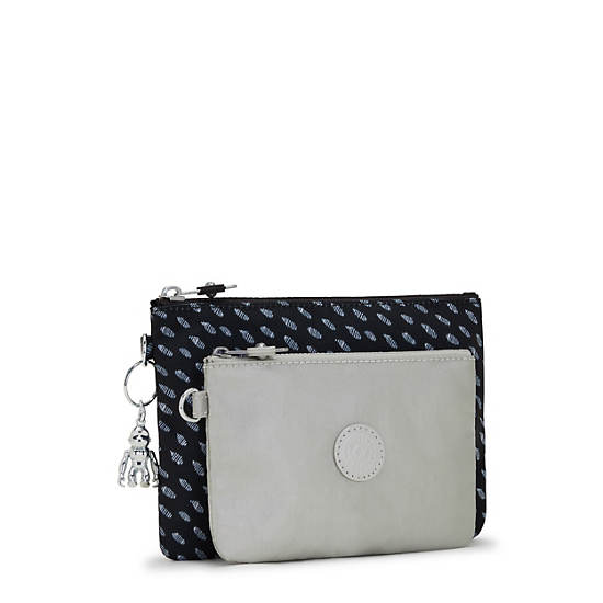 Kipling Duo Pouch Printed 2-in-One Pouches Çanta Gri | TR 1096ZU